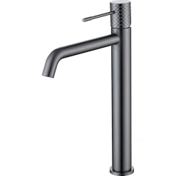 Imex Mitigeur de Lavabo Anti-Calcaire Bec Haut Black Gun Métal GENOVA BDG053-3BGM