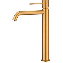 Imex Mitigeur de Lavabo Anti-Calcaire Bec Haut Or Brossé MONZA BDM039-3OC