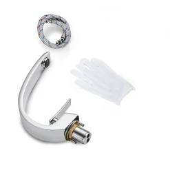 Auralum Max Mitigeur de lavabo robinet lavabo en Laiton Chromé