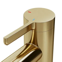 GoodHome Mitigeur de lavabo avec mousseur orientable, taille M, doré, H.14,3 cm, Maza* Robinet Lavabo Et Vasque