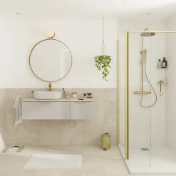 GoodHome Mitigeur de lavabo avec mousseur orientable, taille XL, doré, H.25,7 cm, Maza* Robinet Lavabo Et Vasque