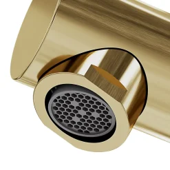 GoodHome Mitigeur de lavabo avec mousseur orientable, taille XL, doré, H.25,7 cm, Maza* Robinet Lavabo Et Vasque