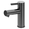GoodHome Mitigeur de lavabo avec mousseur orientable, taille M, gun metal, H.14,3 cm, Maza
