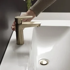 Hansgrohe Mitigeur de lavabo avec tirette et vidage bronze brossé, Talis E 110 EcoSmart* Robinet Lavabo Et Vasque