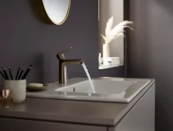 Hansgrohe Mitigeur de lavabo avec tirette et vidage bronze brossé, Talis E 110 EcoSmart* Robinet Lavabo Et Vasque