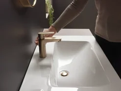 Hansgrohe Mitigeur de lavabo avec tirette et vidage bronze brossé, Talis E 110 EcoSmart* Robinet Lavabo Et Vasque