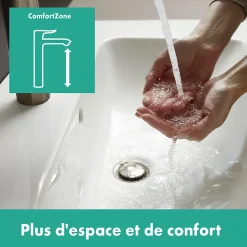 Hansgrohe Mitigeur de lavabo avec tirette et vidage bronze brossé, Talis E 110 EcoSmart* Robinet Lavabo Et Vasque