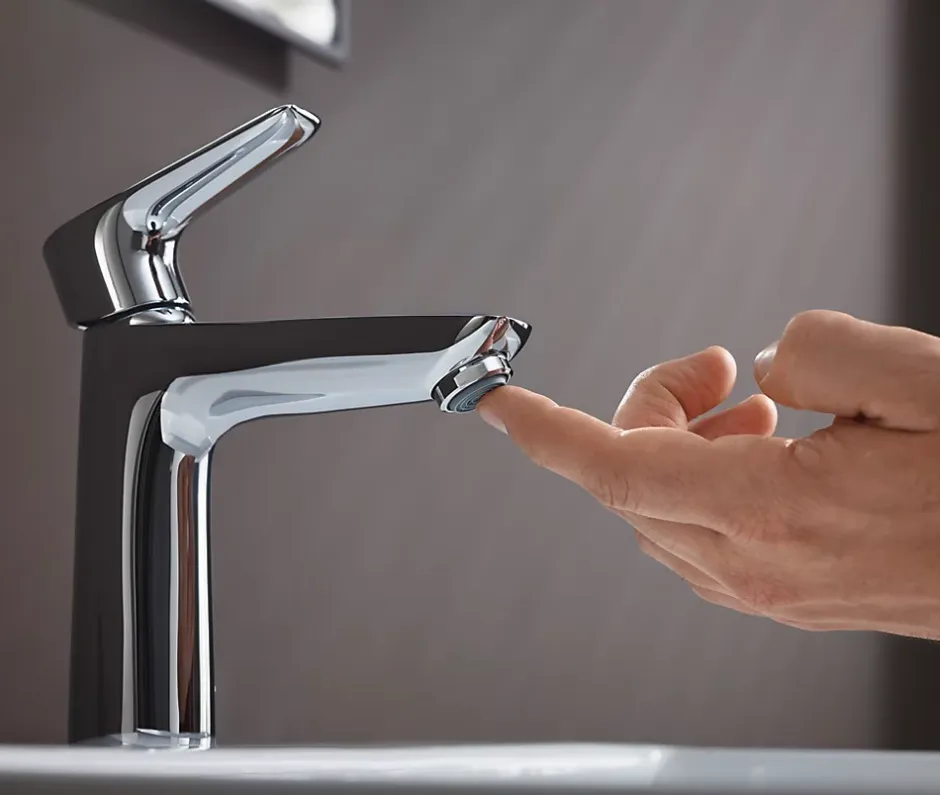 Hansgrohe Mitigeur de lavabo avec tirette et vidage chromé, Talis E 110 EcoSmart* Robinet Lavabo Et Vasque