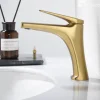 Imex Mitigeur de Lavabo Bec Bas Anti-Calcaire Or Brossé DELOS BDD055-1OC