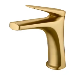 Imex Mitigeur de Lavabo Bec Bas Anti-Calcaire Or Brossé DELOS BDD055-1OC