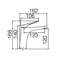 Imex Mitigeur de Lavabo Bec Bas Anti-Calcaire Or Brossé DELOS BDD055-1OC
