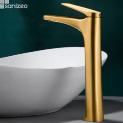 Imex Mitigeur de Lavabo Bec Haut Anti-Calcaire Or Brossé DELOS BDD055-3OC