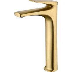 Imex Mitigeur de Lavabo Bec Haut Anti-Calcaire Or Brossé DELOS BDD055-3OC