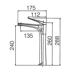 Imex Mitigeur de Lavabo Bec Haut Anti-Calcaire Or Brossé DELOS BDD055-3OC
