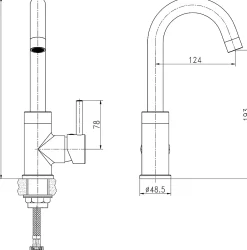 GoodHome Mitigeur de lavabo chromé Coggia