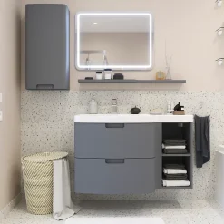 GoodHome Mitigeur de lavabo chromé taille M avec bonde clic-clac, Teesta