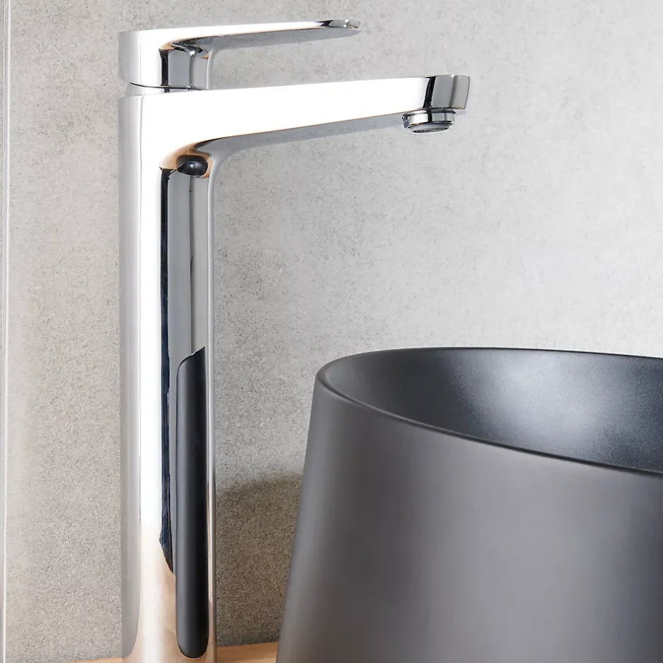 GoodHome Mitigeur de lavabo chromé Cavally XL* Robinet Lavabo Et Vasque