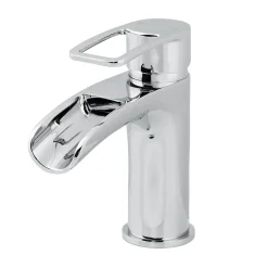 GoodHome Mitigeur de lavabo chromé effet chute d'eau Olmeto* Robinet Lavabo Et Vasque