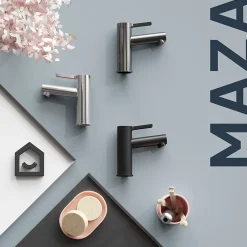 GoodHome Mitigeur de lavabo chrome taille M, Maza
