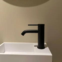 Essebagno Mitigeur de lavabo en laiton noir mat* Robinet Lavabo Et Vasque