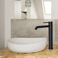 Essebagno Mitigeur de lavabo H.27,6 cm, noir, Lollipop* Robinet Lavabo Et Vasque