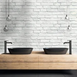 Essebagno Mitigeur de lavabo H.27,6 cm, noir, Lollipop* Robinet Lavabo Et Vasque