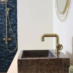 Essebagno Mitigeur de lavabo H.18 cm,doré Factory* Robinet Lavabo Et Vasque
