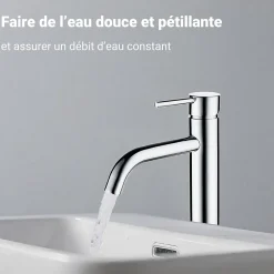 AICA Sanitaire Mitigeur de lavabo haut, chromé, monocommande, mixte froid/chaud