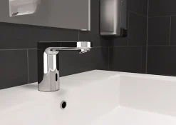 Hansgrohe Mitigeur de lavabo électronique en eau froide sur batterie, chrome, Vernis Blend