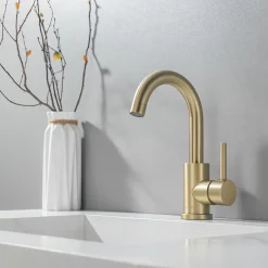 Lomazoo Mitigeur de lavabo doré Lysa* Robinet Lavabo Et Vasque