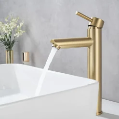 Lomazoo Mitigeur de lavabo doré Kandy* Robinet Lavabo Et Vasque