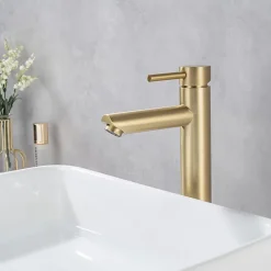 Lomazoo Mitigeur de lavabo doré Kandy* Robinet Lavabo Et Vasque