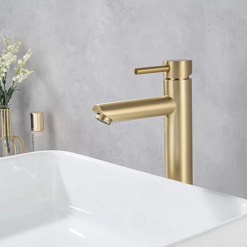 Lomazoo Mitigeur de lavabo doré Kandy* Robinet Lavabo Et Vasque