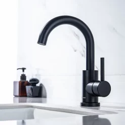 Lomazoo Mitigeur de lavabo noir Styx* Robinet Lavabo Et Vasque