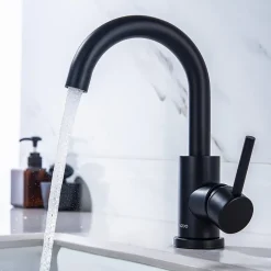 Lomazoo Mitigeur de lavabo noir Styx* Robinet Lavabo Et Vasque