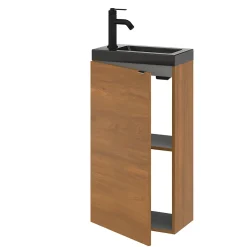 GoodHome Mitigeur de lavabo M noir mat, Selenga