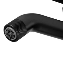 GoodHome Mitigeur de lavabo M noir mat, Selenga
