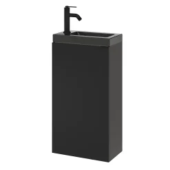 GoodHome Mitigeur de lavabo M noir mat, Selenga
