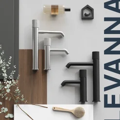 GoodHome Mitigeur de lavabo M, noir, Levanna* Robinet Lavabo Et Vasque