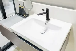 Edouard Rousseau Mitigeur de lavabo mécanique noir, Styl* Robinet Lavabo Et Vasque