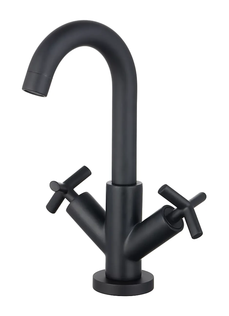 Essebagno Mitigeur de lavabo noir Essekross* Robinet Lavabo Et Vasque