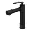 GoodHome Mitigeur de lavabo noir Sauga