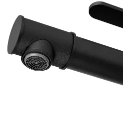 GoodHome Mitigeur de lavabo noir Sauga