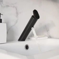 GoodHome Mitigeur de lavabo noir mat Nyasa* Robinet Lavabo Et Vasque