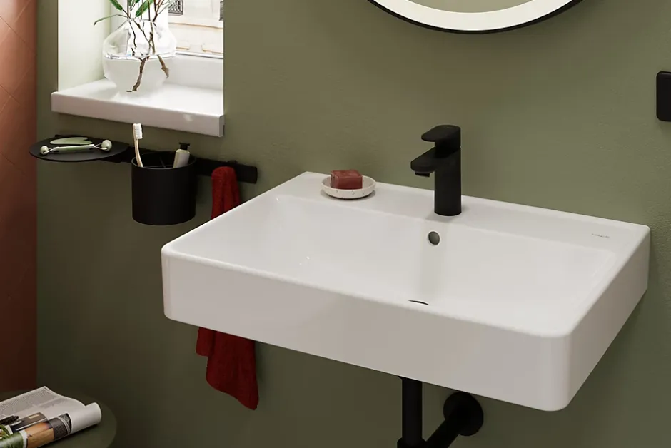 Hansgrohe Mitigeur de lavabo noir mat Vernis Blend 100