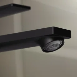 Hansgrohe Mitigeur de lavabo pour vasque à poser avec tirette et vidage noir mat, Rebris E 240 CoolStart* Robinet Lavabo Et Vasque