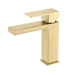 Poalgi Mitigeur de lavabo SKY BATH or brossé PVD Inox S304 série Army