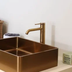 Essebagno Mitigeur de lavabo XL H.27,6 cm, cuivre, Lollipop* Robinet Lavabo Et Vasque