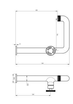Essebagno Mitigeur de lavabo XL H.32 cm, noir, Factory* Robinet Lavabo Et Vasque