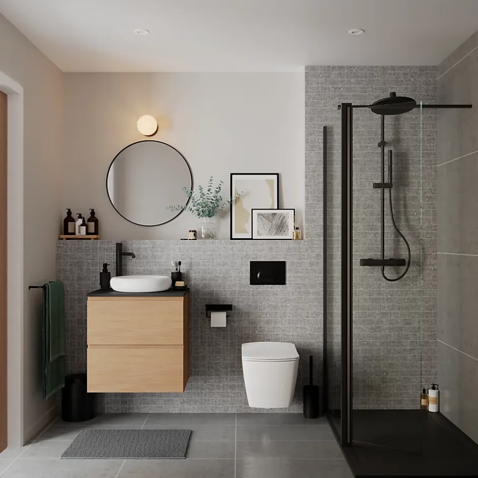GoodHome Mitigeur de lavabo XL, noir, Levanna